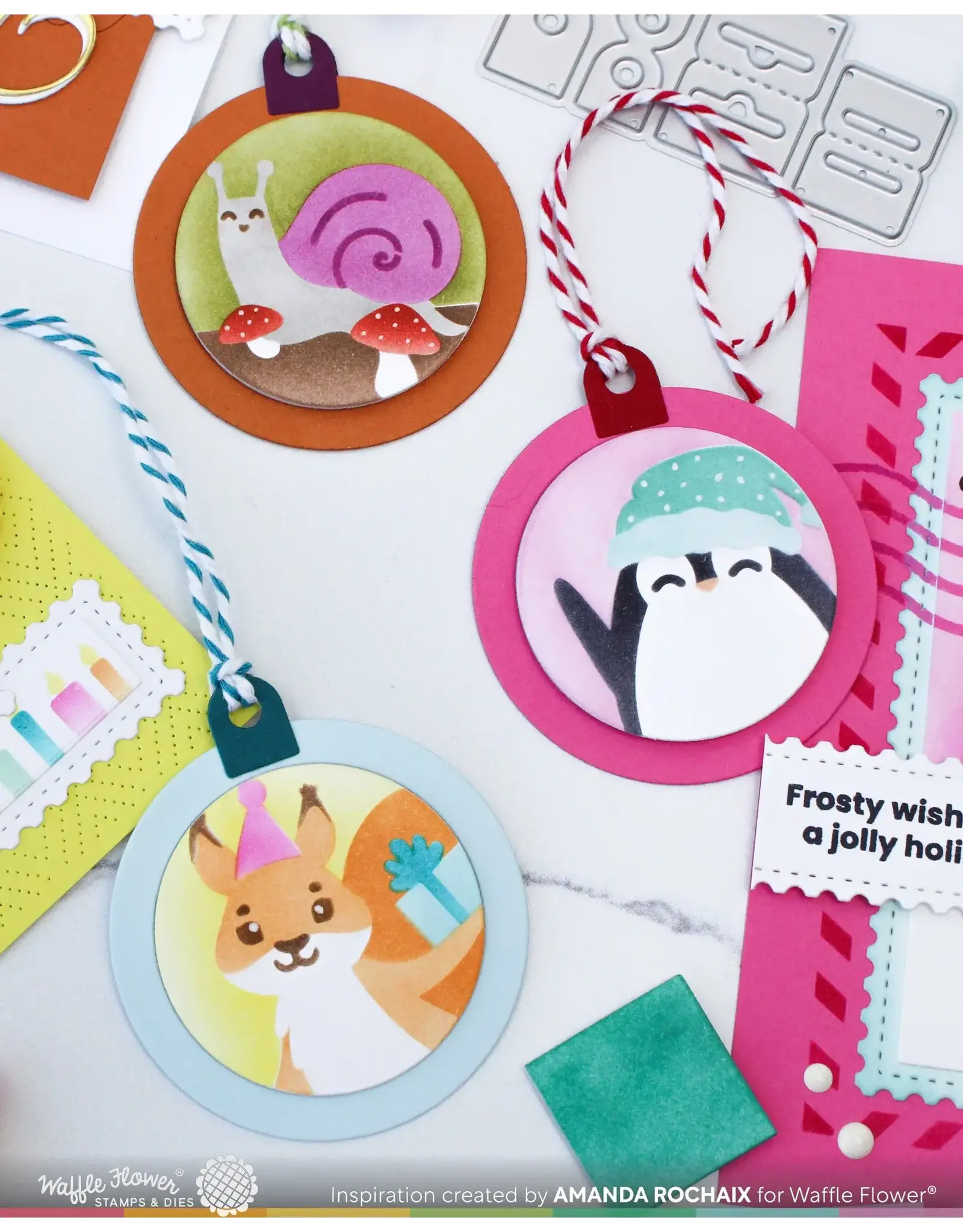 WAFFLE FLOWER WAFFLE FLOWER NESTING POSTAGE COLLAGE BLOCKS DIE SET