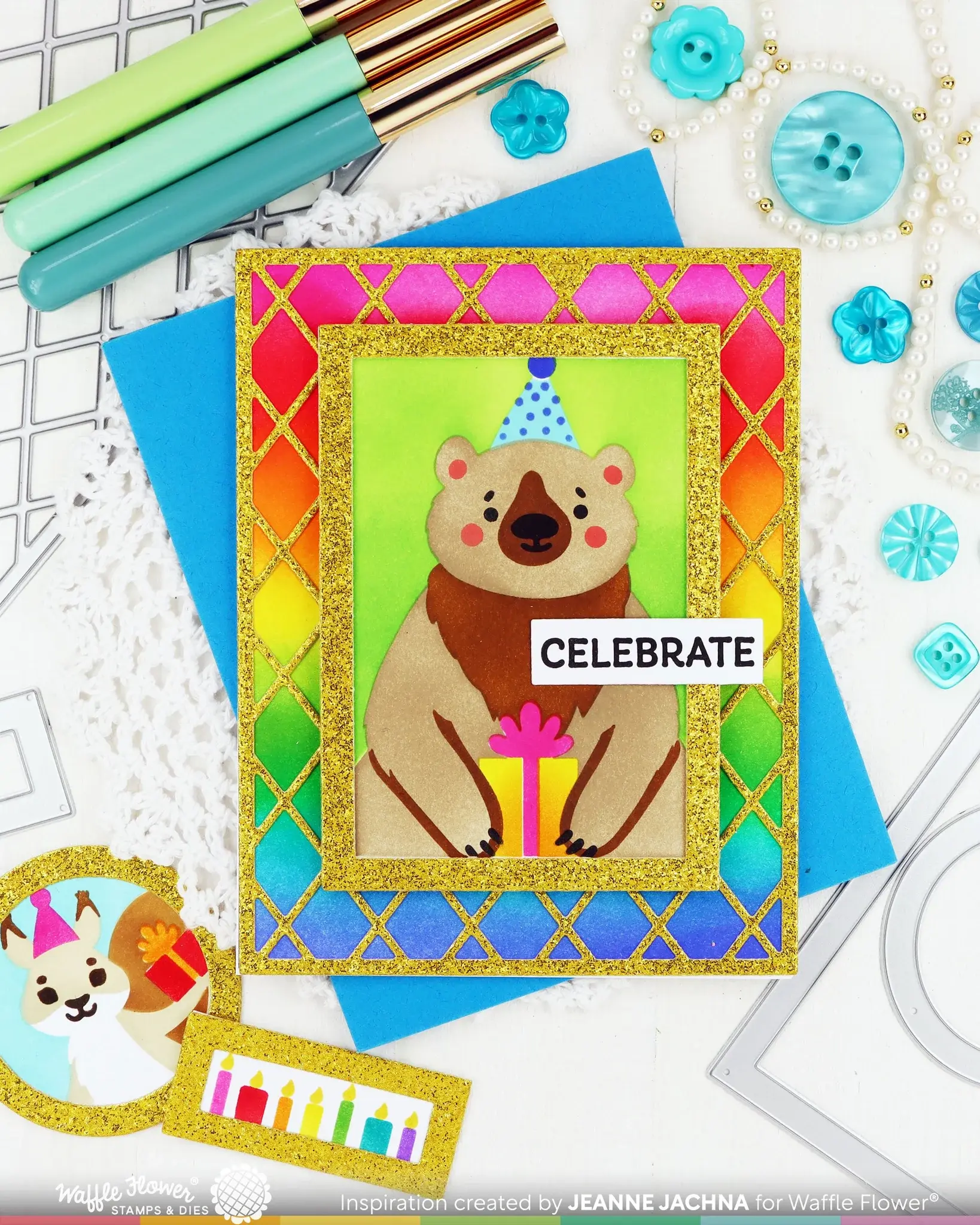 WAFFLE FLOWER WAFFLE FLOWER NESTING POSTAGE COLLAGE BLOCKS DIE SET