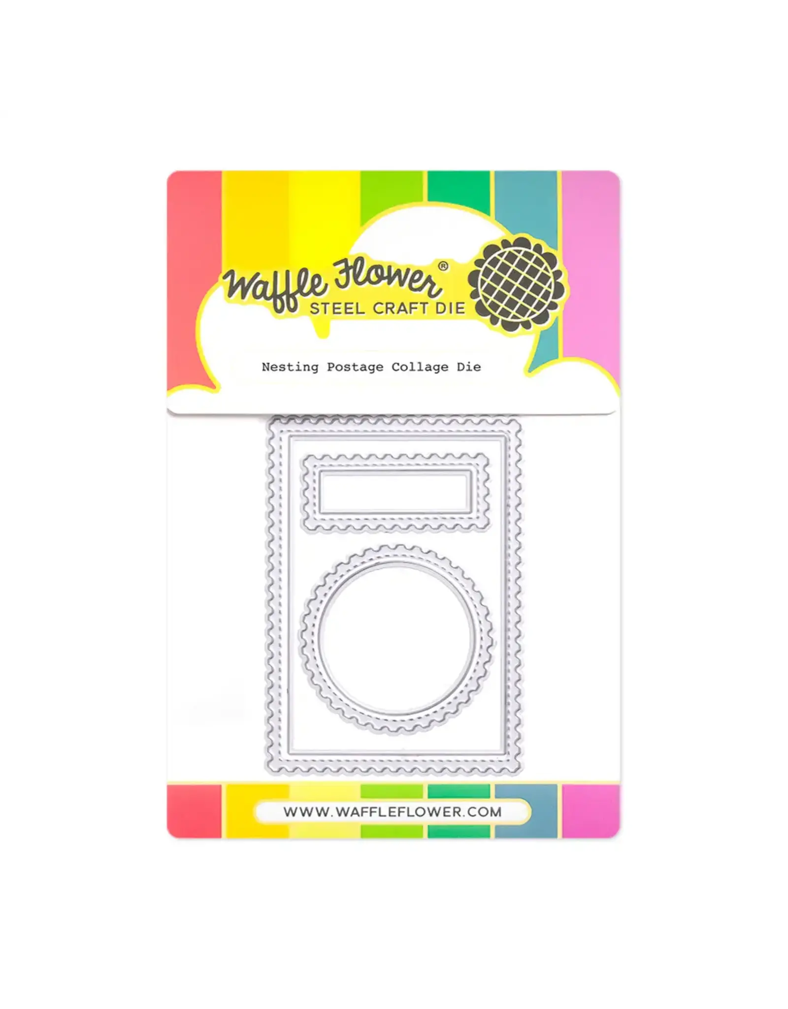WAFFLE FLOWER WAFFLE FLOWER NESTING POSTAGE COLLAGE DIE SET