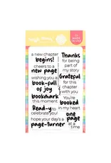 WAFFLE FLOWER WAFFLE FLOWER INSIDE SENTIMENTS BOOK LOVER CLEAR STAMP SET