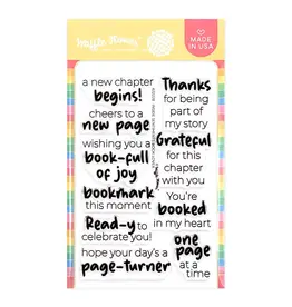 WAFFLE FLOWER WAFFLE FLOWER INSIDE SENTIMENTS BOOK LOVER CLEAR STAMP SET