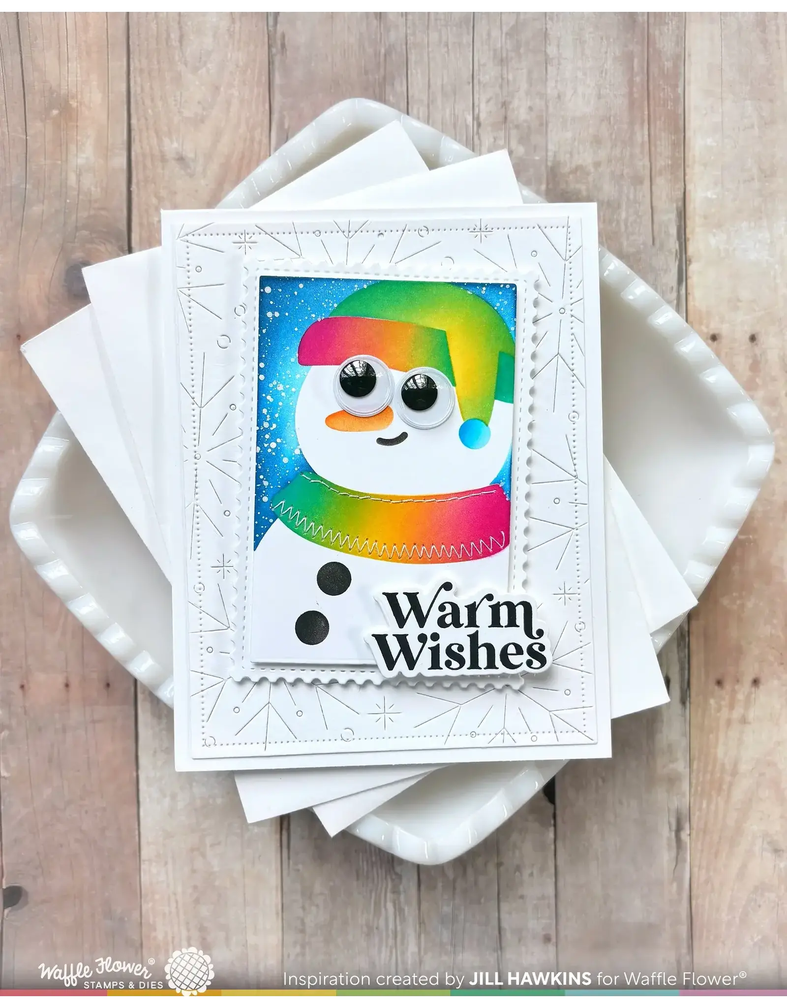 WAFFLE FLOWER WAFFLE FLOWER NESTING POSTAGE COLLAGE DIE SET