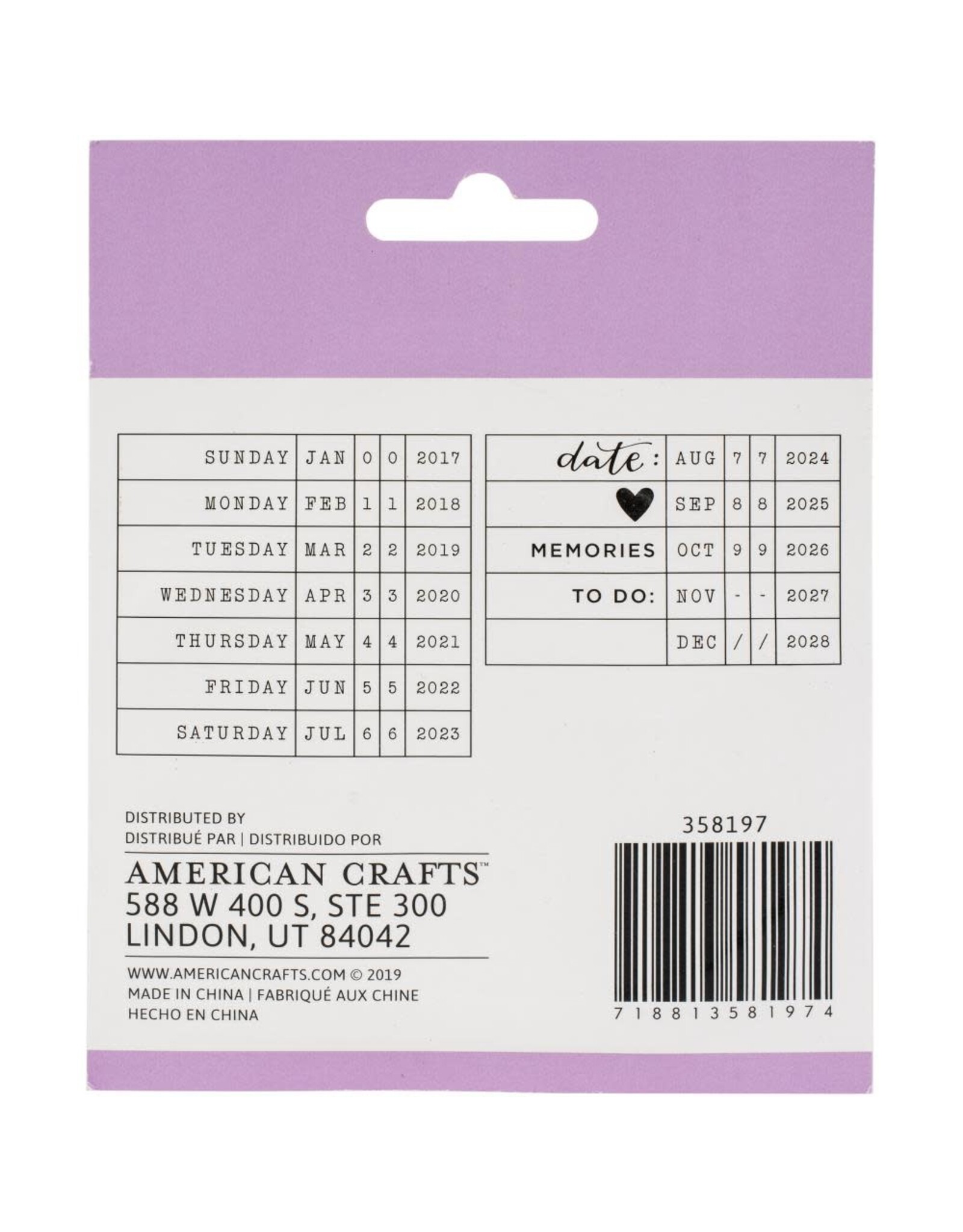 AMERICAN CRAFTS AMERICAN CRAFTS JOURNAL STUDIO DATE STAMP