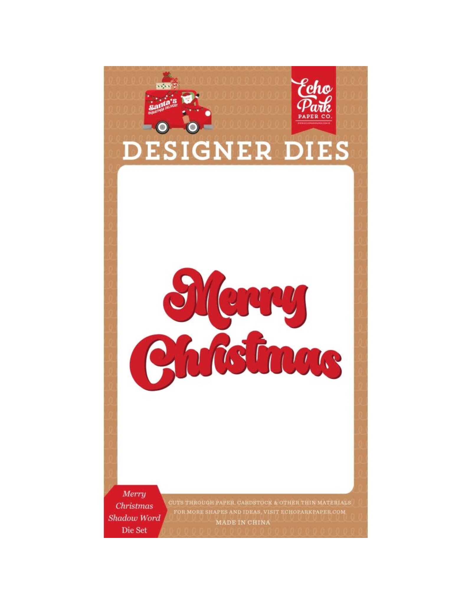 ECHO PARK PAPER ECHO PARK SANTA'S CHRISTMAS DELIVERY MERRY CHRISTMAS SHADOW WORD DIE