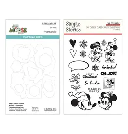 SPELLBINDERS SPELLBINDERS SIMPLE STORIES SAY CHEESE CLASSIC MOUSE CHRISTMAS CLEAR STAMP AND DIE BUNDLE