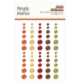 SIMPLE STORIES SIMPLE STORIES SIMPLE VINTAGE AUTUMN BREEZE GLOSSY ENAMEL DOTS