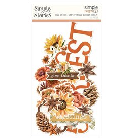 SIMPLE STORIES SIMPLE STORIES SIMPLE PAGES AUTUMN BREEZE PAGE PIECES 22/PK