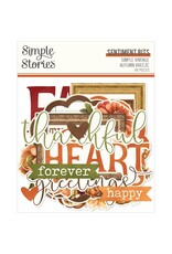 SIMPLE STORIES SIMPLE STORIES SIMPLE VINTAGE AUTUMN BREEZE SENTIMENT BITS & PIECES 49/PK