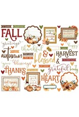 SIMPLE STORIES SIMPLE STORIES SIMPLE VINTAGE AUTUMN BREEZE SENTIMENT BITS & PIECES 49/PK