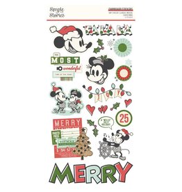 SIMPLE STORIES SIMPLE STORIES SAY CHEESE CLASSIC MOUSE CHRISTMAS 6x12 CHIPBOARD STICKERS 19/PK