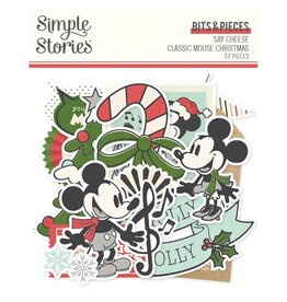 SIMPLE STORIES SIMPLE STORIES SAY CHEESE CLASSIC MOUSE CHRISTMAS ELEMENTS BITS & PIECES 57/PK