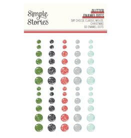 SIMPLE STORIES SIMPLE STORIES SAY CHEESE CLASSIC MOUSE CHRISTMAS GLITTER ENAMEL DOTS