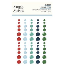 SIMPLE STORIES SIMPLE STORIES SIMPLE VINTAGE FLANNEL SEASON GLOSSY ENAMEL DOTS