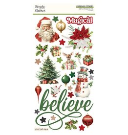 SIMPLE STORIES SIMPLE STORIES SIMPLE VINTAGE BELIEVE 6x12 CHIPBOARD STICKERS 31/PK