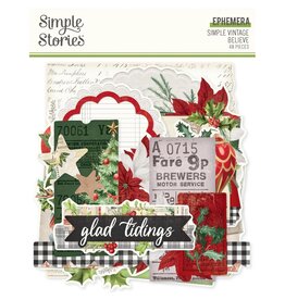 SIMPLE STORIES SIMPLE STORIES SIMPLE VINTAGE BELIEVE EPHEMERA 48/PK