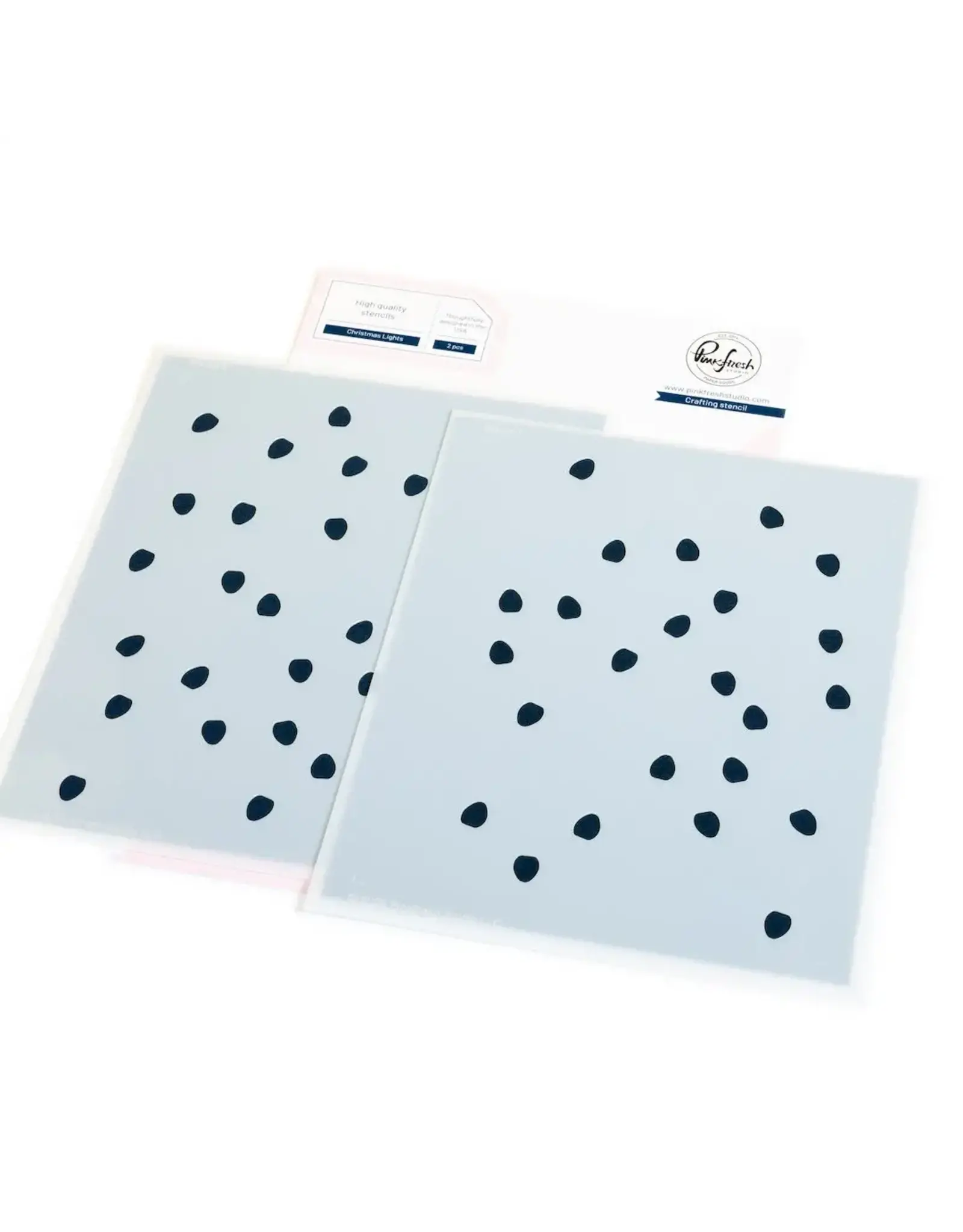 PINKFRESH PINKFRESH STUDIO CHRISTMAS LIGHTS STENCIL SET 2/PK
