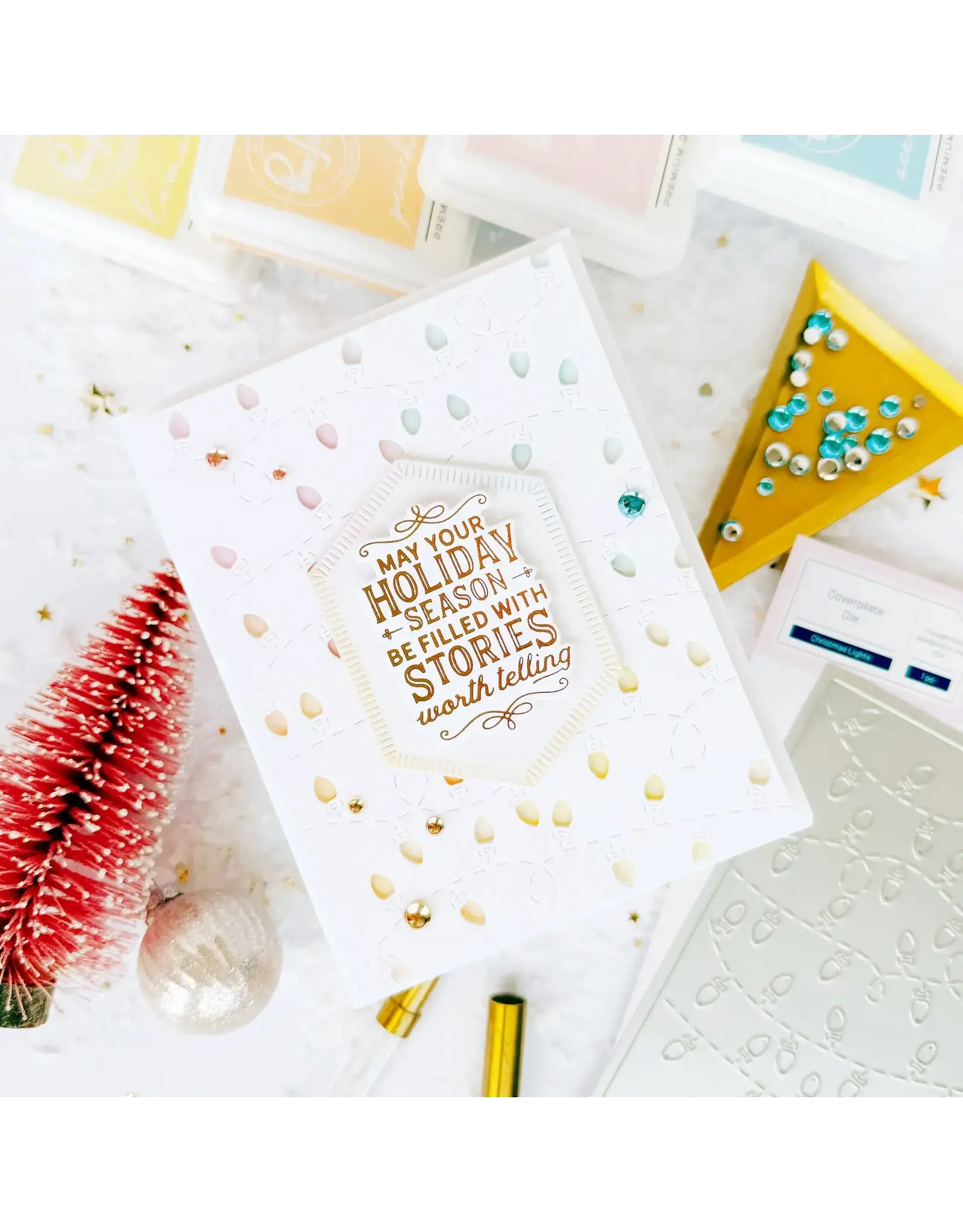 PINKFRESH PINKFRESH STUDIO CHRISTMAS LIGHTS STENCIL SET 2/PK