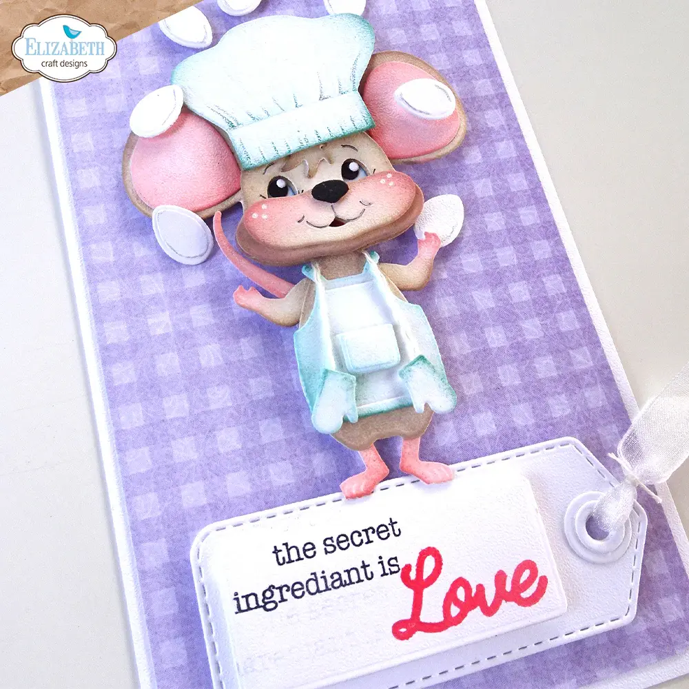 ELIZABETH CRAFT DESIGNS ELIZABETH CRAFT DESIGNS CUTE & WHIMSICAL LIVING IT UP IN THE KITCHEN SENTIMENTS CLEAR STAMP SET