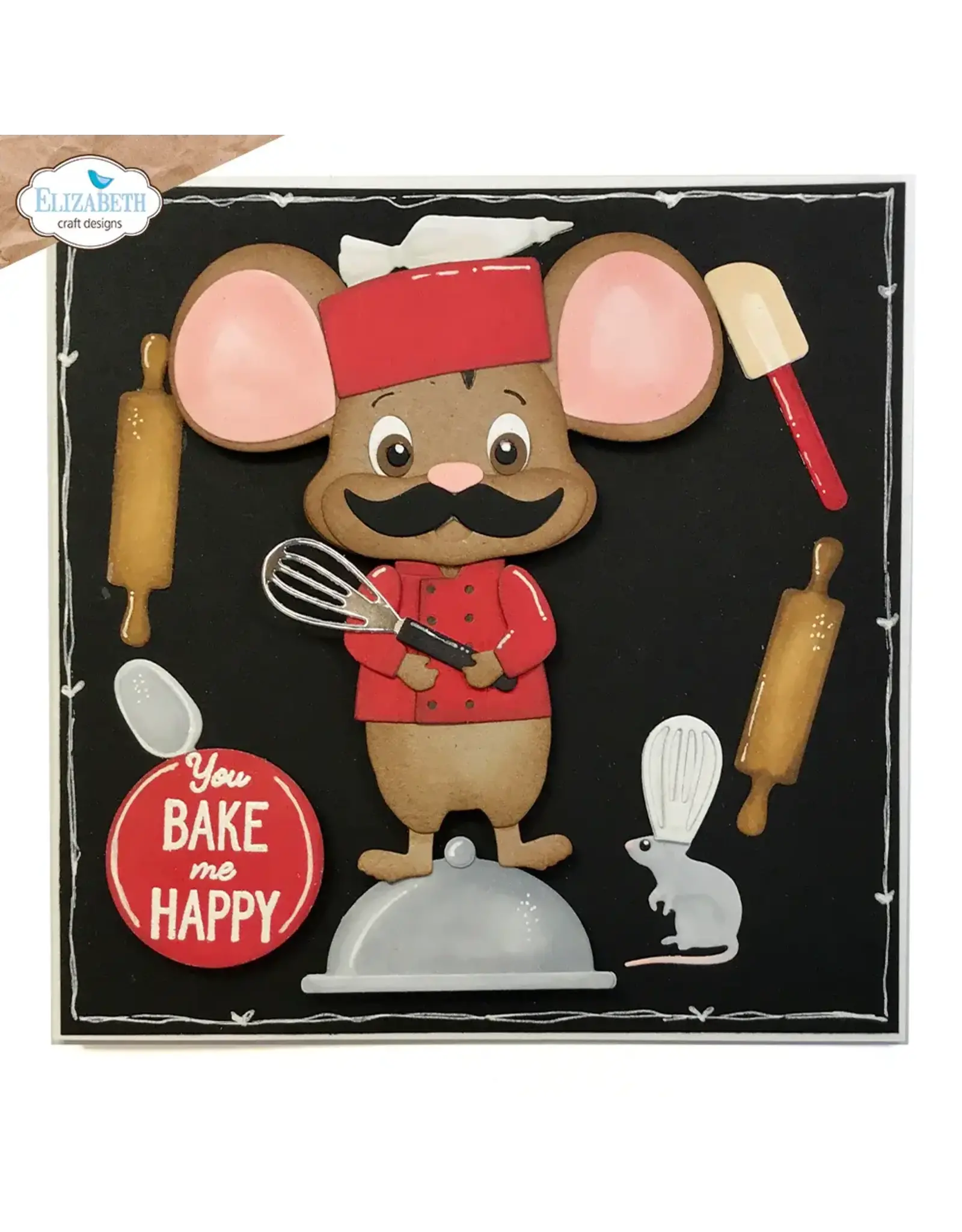 ELIZABETH CRAFT DESIGNS ELIZABETH CRAFT DESIGNS CUTE & WHIMSICAL LIVING IT UP IN THE KITCHEN SENTIMENTS CLEAR STAMP SET