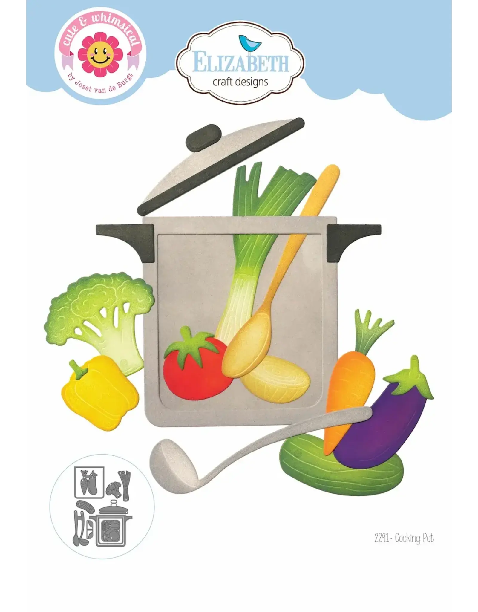 ELIZABETH CRAFT DESIGNS ELIZABETH CRAFT DESIGNS CUTE & WHIMSICAL LIVING IT UP COOKING POT DIE SET