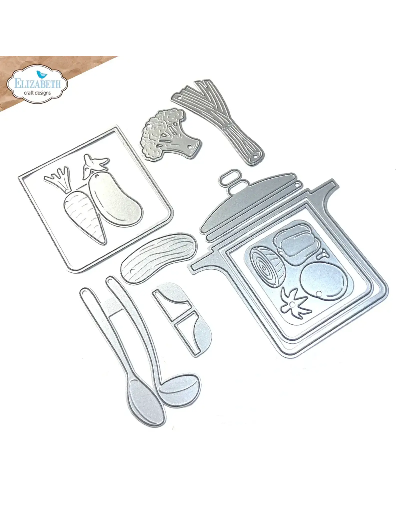 ELIZABETH CRAFT DESIGNS ELIZABETH CRAFT DESIGNS CUTE & WHIMSICAL LIVING IT UP COOKING POT DIE SET