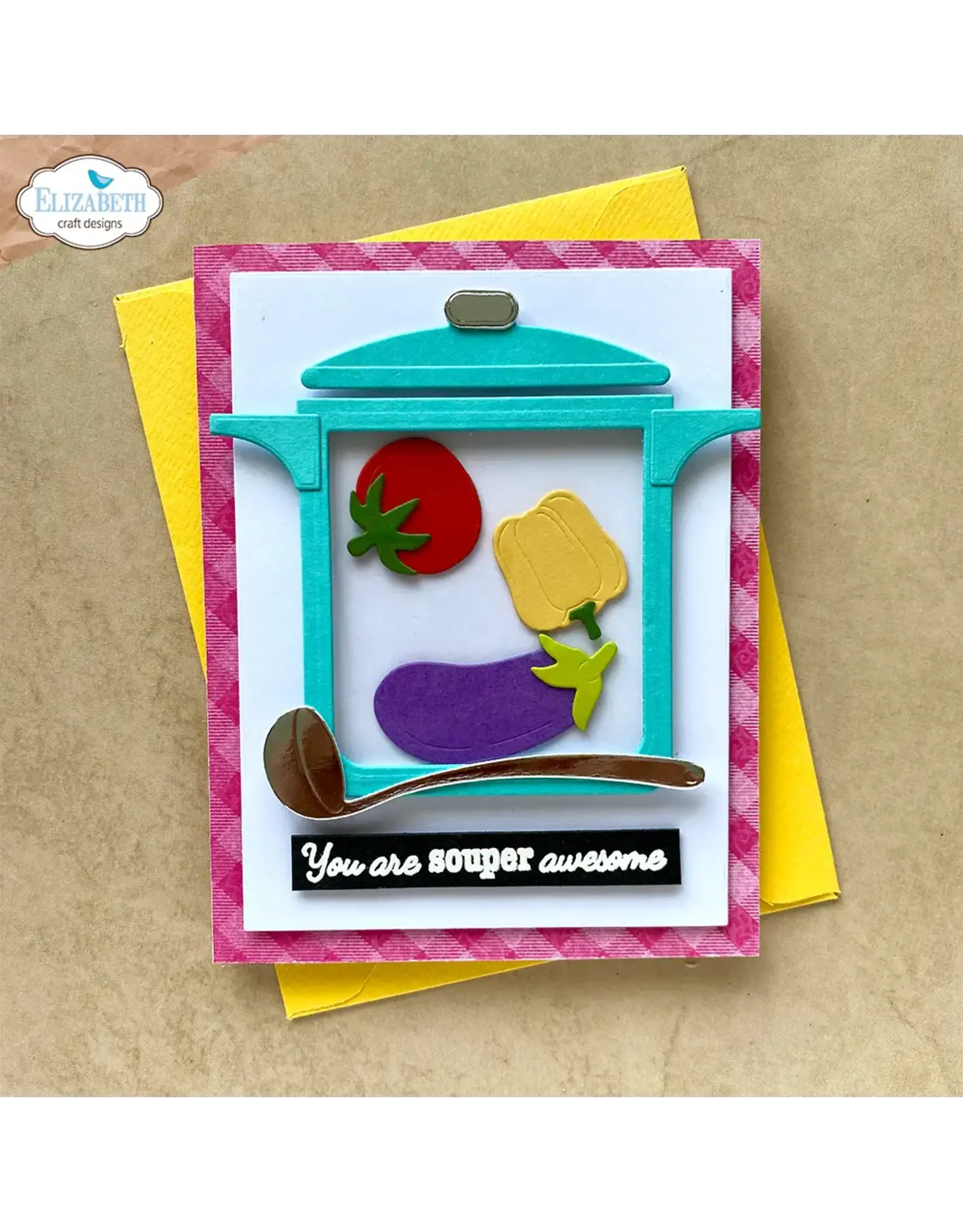 ELIZABETH CRAFT DESIGNS ELIZABETH CRAFT DESIGNS CUTE & WHIMSICAL LIVING IT UP COOKING POT DIE SET