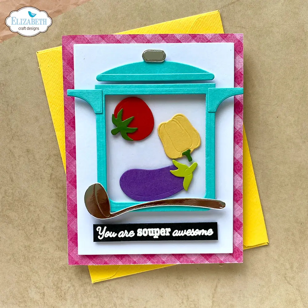 ELIZABETH CRAFT DESIGNS ELIZABETH CRAFT DESIGNS CUTE & WHIMSICAL LIVING IT UP COOKING POT DIE SET
