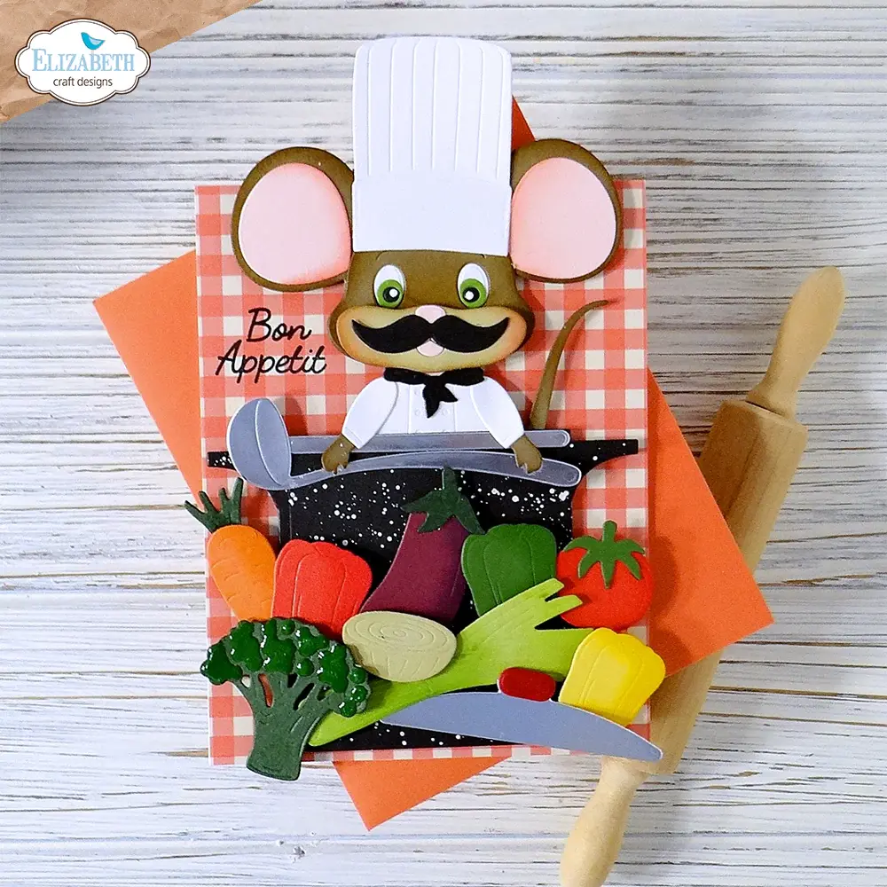 ELIZABETH CRAFT DESIGNS ELIZABETH CRAFT DESIGNS CUTE & WHIMSICAL LIVING IT UP COOKING POT DIE SET