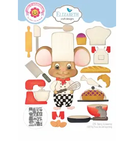 ELIZABETH CRAFT DESIGNS ELIZABETH CRAFT DESIGNS CUTE & WHIMSICAL LIVING IT UP BAKING ACCESSORIES DIE SET