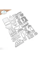 ELIZABETH CRAFT DESIGNS ELIZABETH CRAFT DESIGNS CUTE & WHIMSICAL LIVING IT UP BAKING ACCESSORIES DIE SET