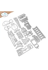 ELIZABETH CRAFT DESIGNS ELIZABETH CRAFT DESIGNS CUTE & WHIMSICAL LIVING IT UP CONSTRUCTION ACCESSORIES DIE SET