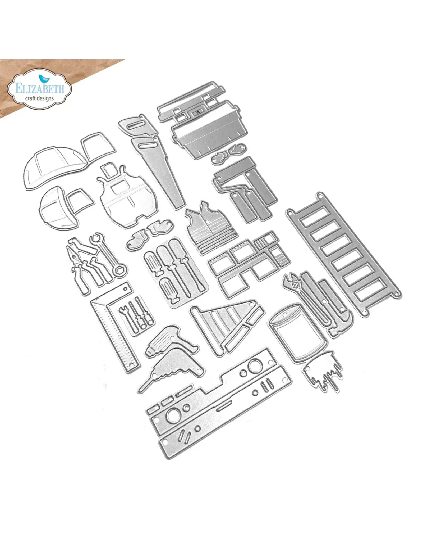 ELIZABETH CRAFT DESIGNS ELIZABETH CRAFT DESIGNS CUTE & WHIMSICAL LIVING IT UP CONSTRUCTION ACCESSORIES DIE SET