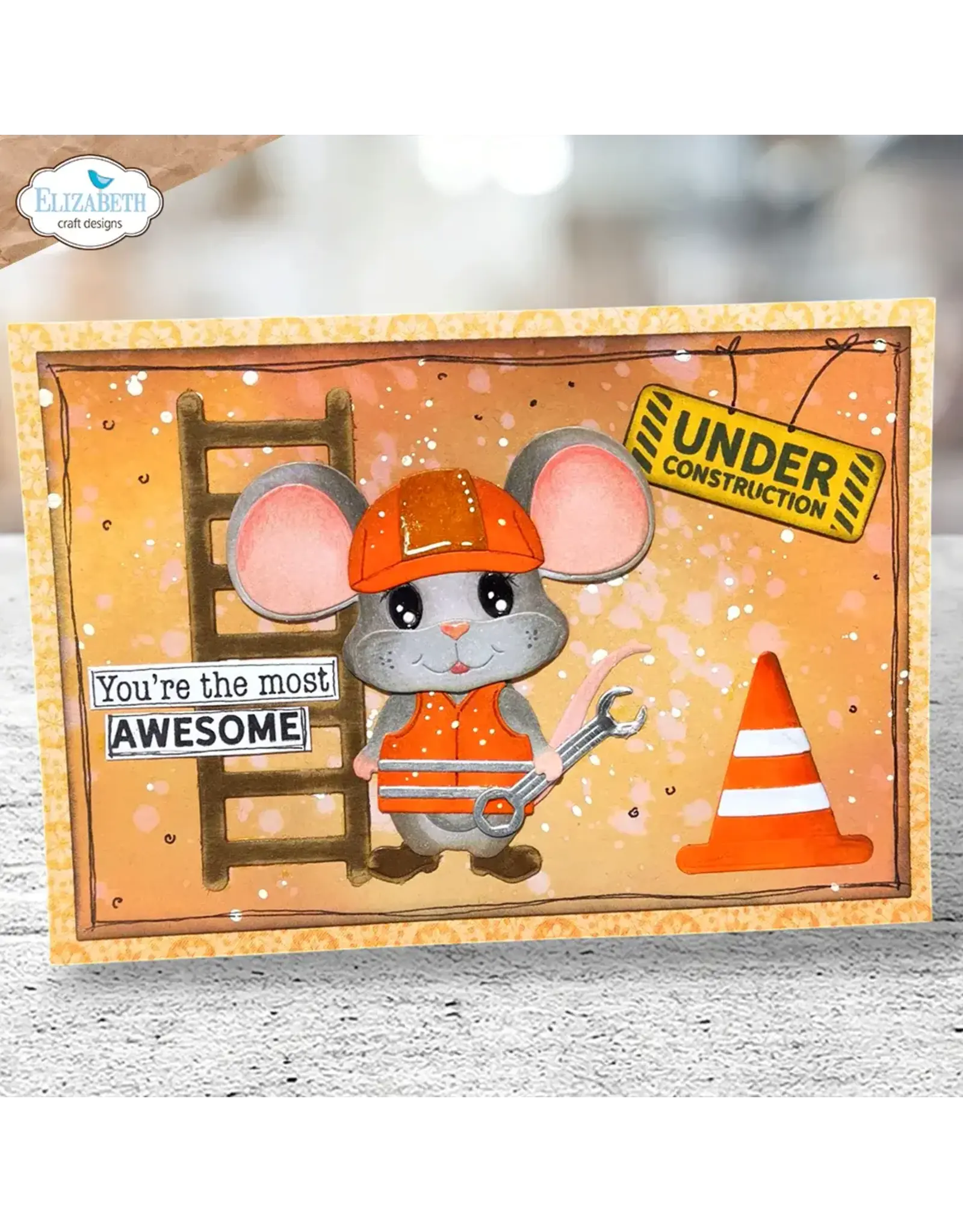 ELIZABETH CRAFT DESIGNS ELIZABETH CRAFT DESIGNS CUTE & WHIMSICAL LIVING IT UP CONSTRUCTION ACCESSORIES DIE SET