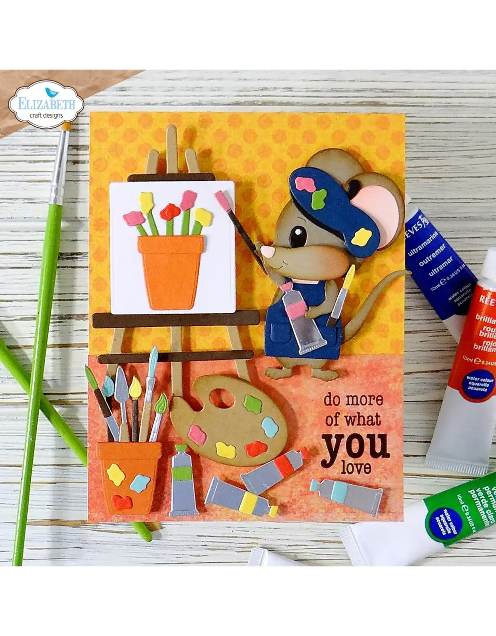 ELIZABETH CRAFT DESIGNS ELIZABETH CRAFT DESIGNS CUTE & WHIMSICAL LIVING IT UP ART ACCESSORIES DIE SET