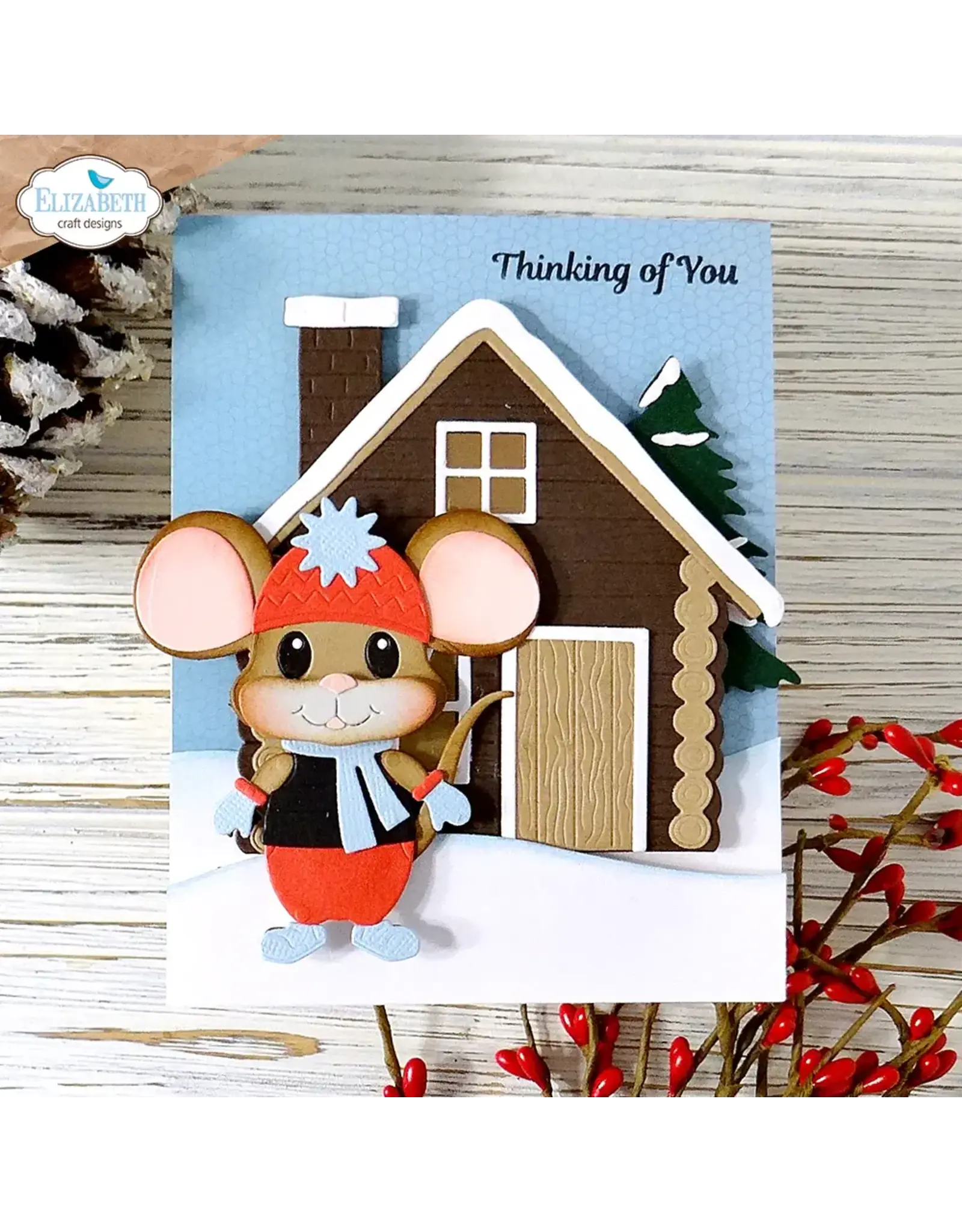 ELIZABETH CRAFT DESIGNS ELIZABETH CRAFT DESIGNS CUTE & WHIMSICAL LIVING IT UP CABIN DIE SET