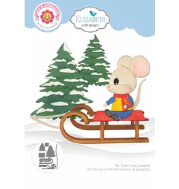 ELIZABETH CRAFT DESIGNS ELIZABETH CRAFT DESIGNS CUTE & WHIMSICAL LIVING IT UP WINTER SCENERY ACCESSORIES DIE SET