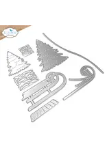 ELIZABETH CRAFT DESIGNS ELIZABETH CRAFT DESIGNS CUTE & WHIMSICAL LIVING IT UP WINTER SCENERY ACCESSORIES DIE SET