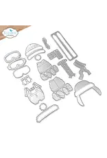 ELIZABETH CRAFT DESIGNS ELIZABETH CRAFT DESIGNS CUTE & WHIMSICAL LIVING IT UP BIG MOUSE WINTER ACCESSORIES DIE SET