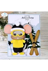 ELIZABETH CRAFT DESIGNS ELIZABETH CRAFT DESIGNS CUTE & WHIMSICAL LIVING IT UP BIG MOUSE WINTER ACCESSORIES DIE SET