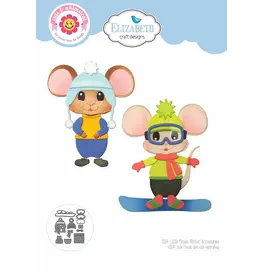 ELIZABETH CRAFT DESIGNS ELIZABETH CRAFT DESIGNS CUTE & WHIMSICAL LIVING IT UP LITTLE MOUSE WINTER ACCESSORIES DIE SET