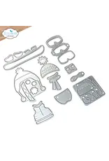 ELIZABETH CRAFT DESIGNS ELIZABETH CRAFT DESIGNS CUTE & WHIMSICAL LIVING IT UP LITTLE MOUSE WINTER ACCESSORIES DIE SET