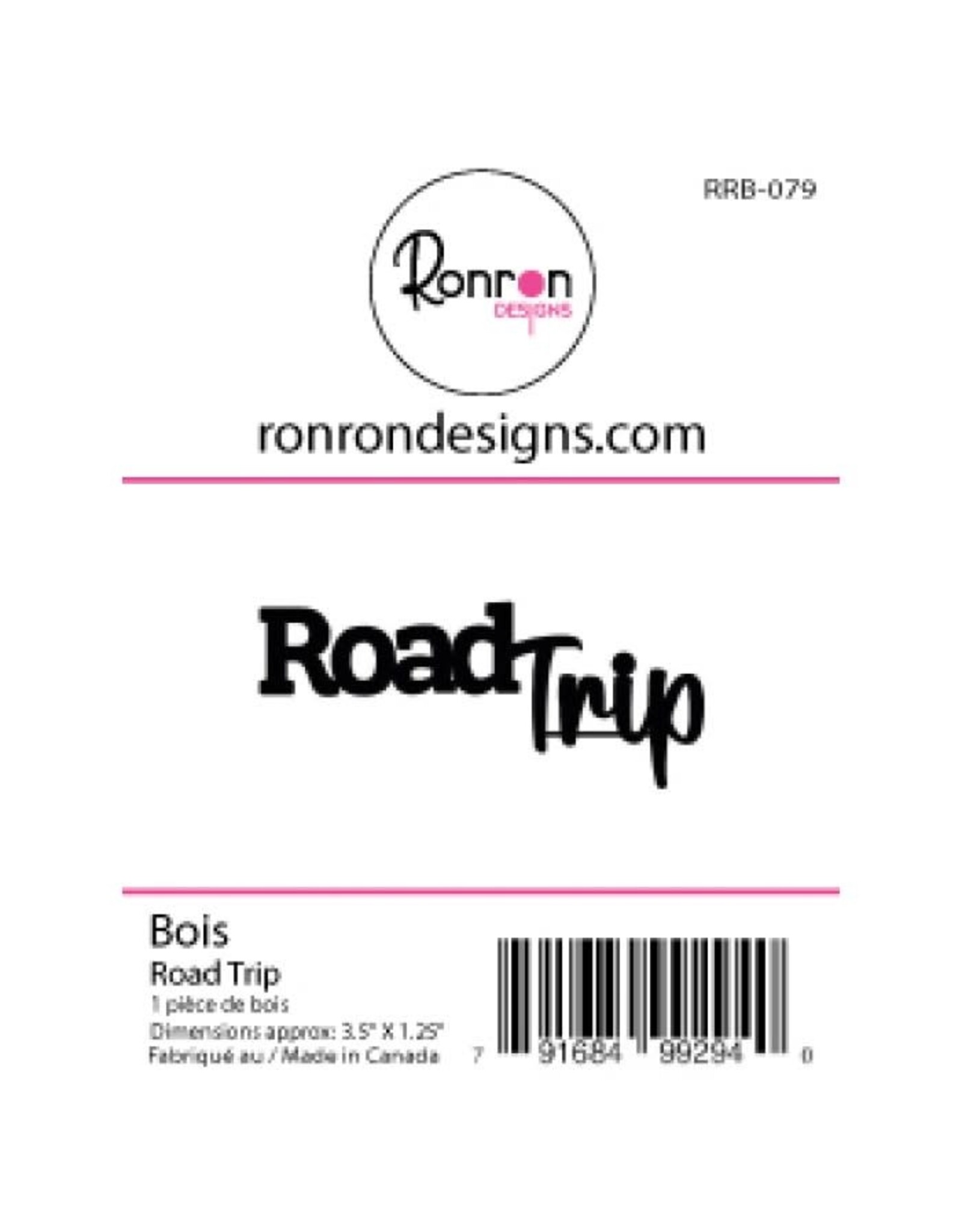 RONRON DESIGNS RONRON DESIGNS ROAD TRIP WOOD PIECE