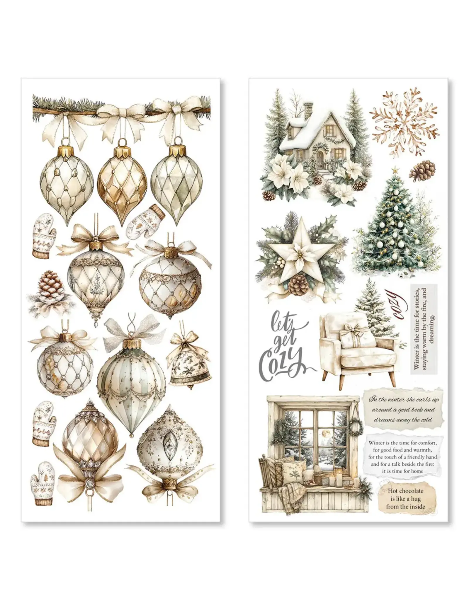 CIAO BELLA CIAO BELLA WINTER SEASON TRANSPARENT ADHESIVE SHEETS 5/PK