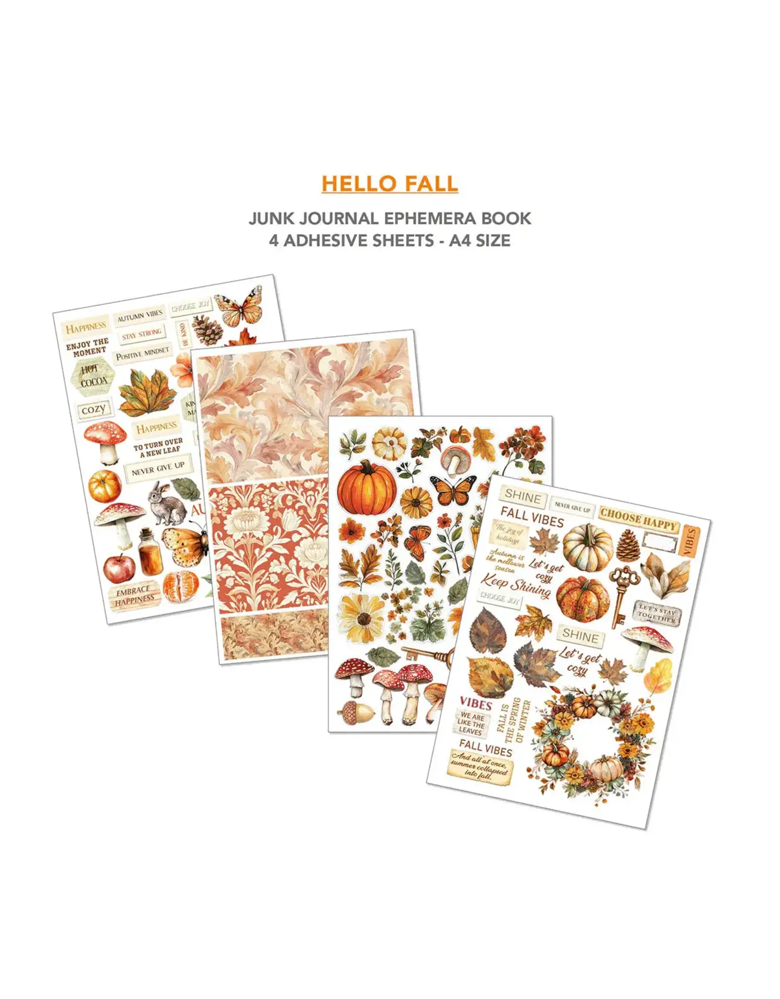 CIAO BELLA CIAO BELLA HELLO FALL JUNK JOURNAL & EPHEMERA 32/PK