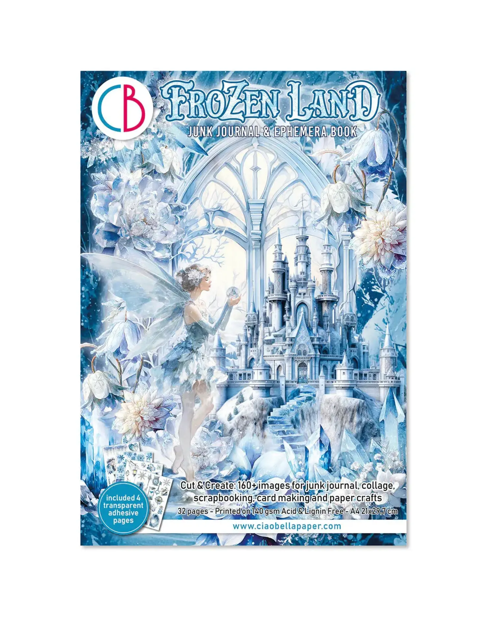 CIAO BELLA CIAO BELLA FROZEN LAND JUNK JOURNAL & EPHEMERA 32/PK