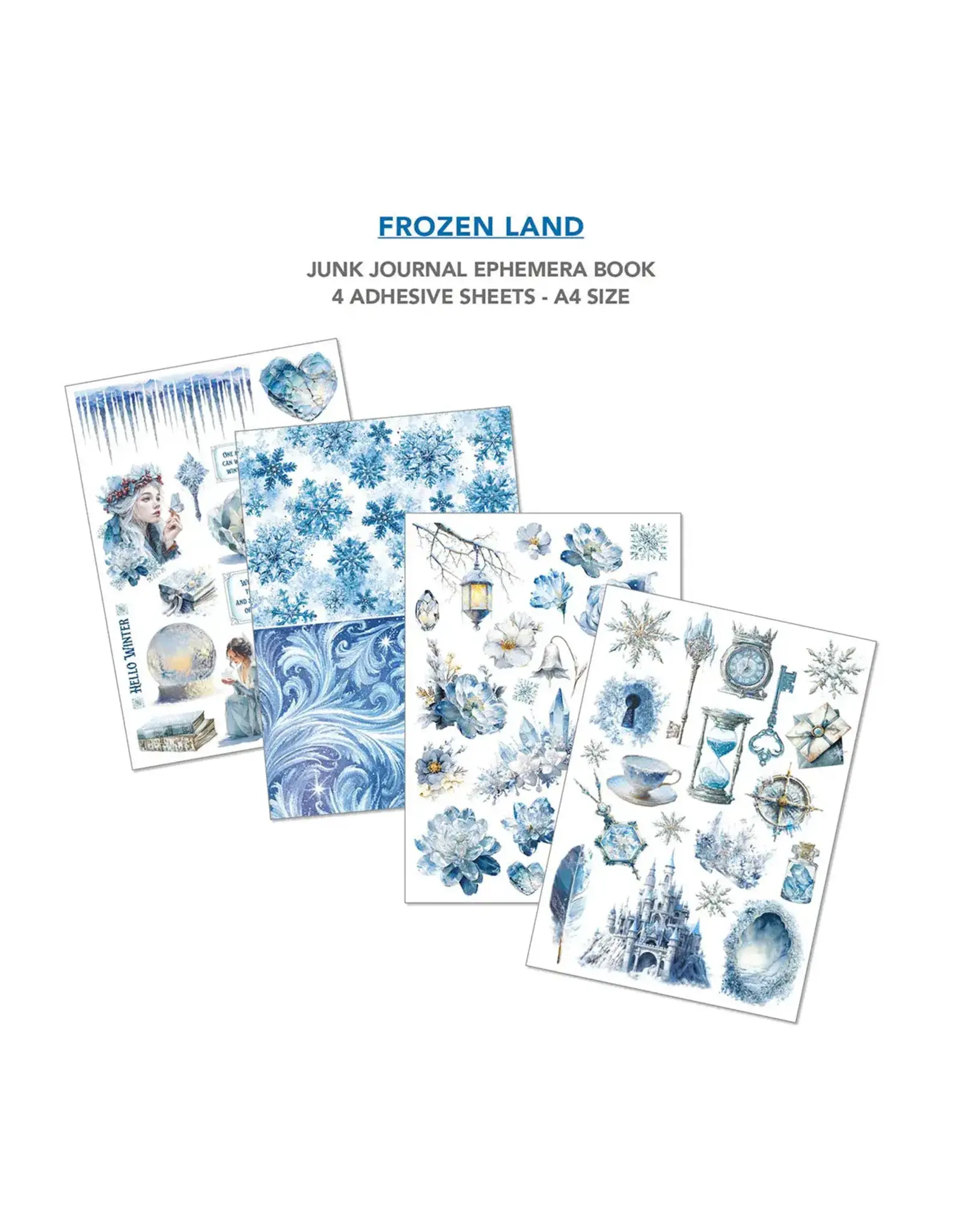 CIAO BELLA CIAO BELLA FROZEN LAND JUNK JOURNAL & EPHEMERA 32/PK