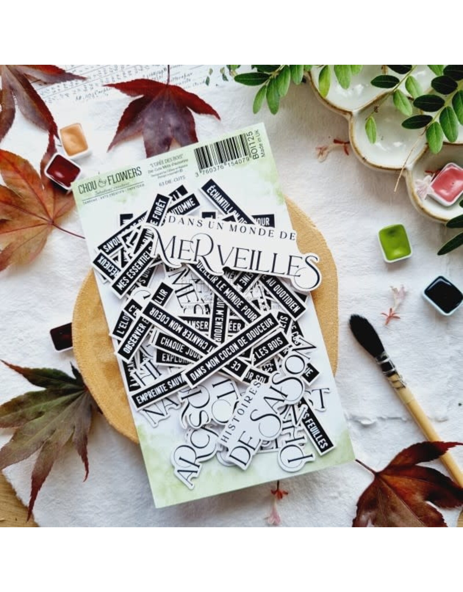 CHOU & FLOWERS CHOU & FLOWERS COLLECTION L'ORÉE DES BOIS MOTS D'AUTOMNE DIE-CUTS