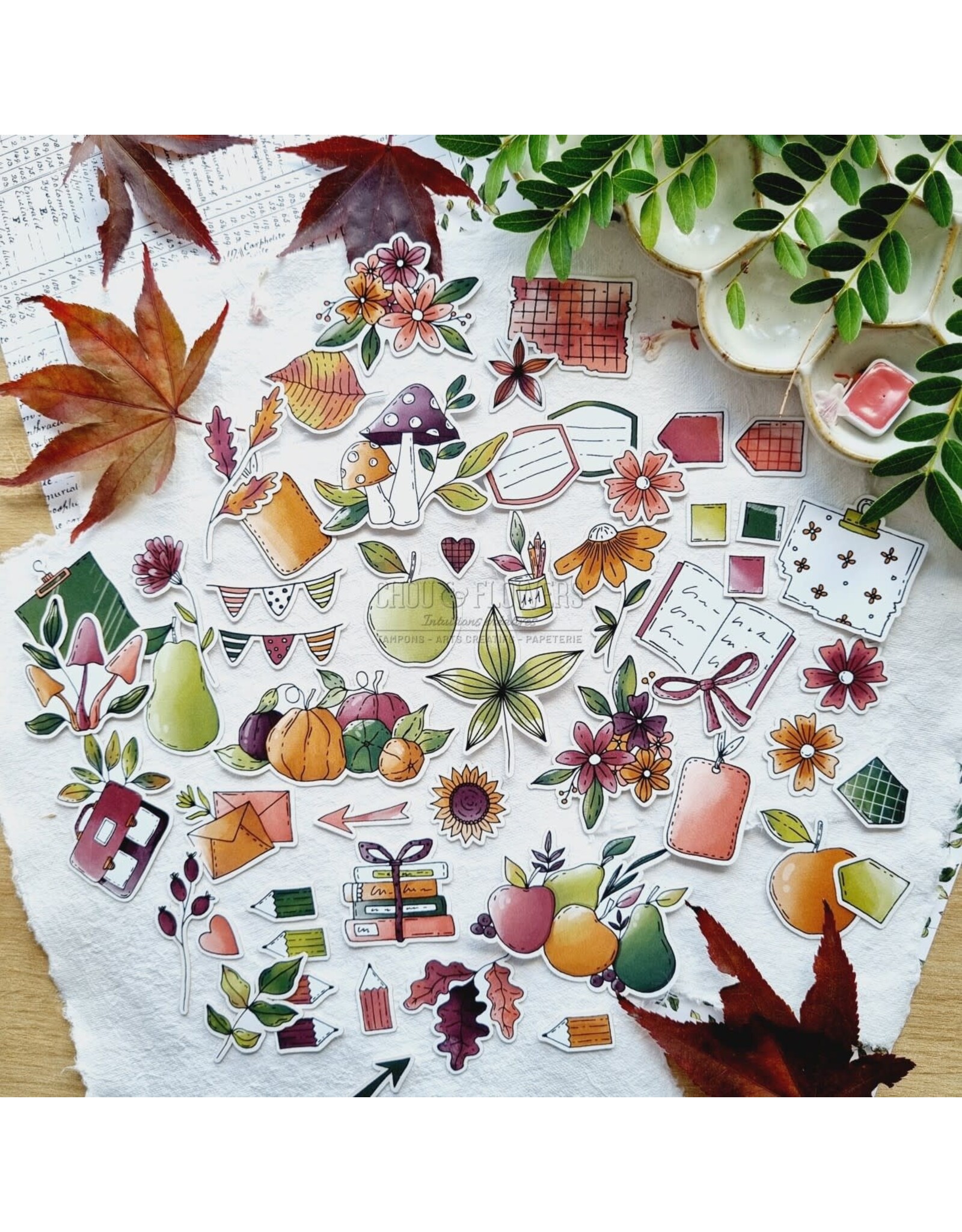 CHOU & FLOWERS CHOU & FLOWERS COLLECTION L'ORÉE DES BOIS CUEILLETTE D'AUTOMNE DIE-CUTS