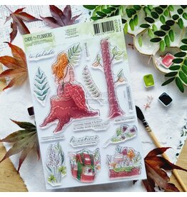 CHOU & FLOWERS CHOU & FLOWERS COLLECTION L'ORÉE DES BOIS BALADE EN FORÊT A5 CLEAR STAMP SET