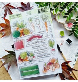 CHOU & FLOWERS CHOU & FLOWERS COLLECTION L'ORÉE DES BOIS LÉGUMES DE SAISON A5 CLEAR STAMP SET
